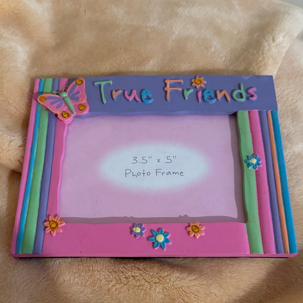 Colorful 'True Friends' Photo Frame